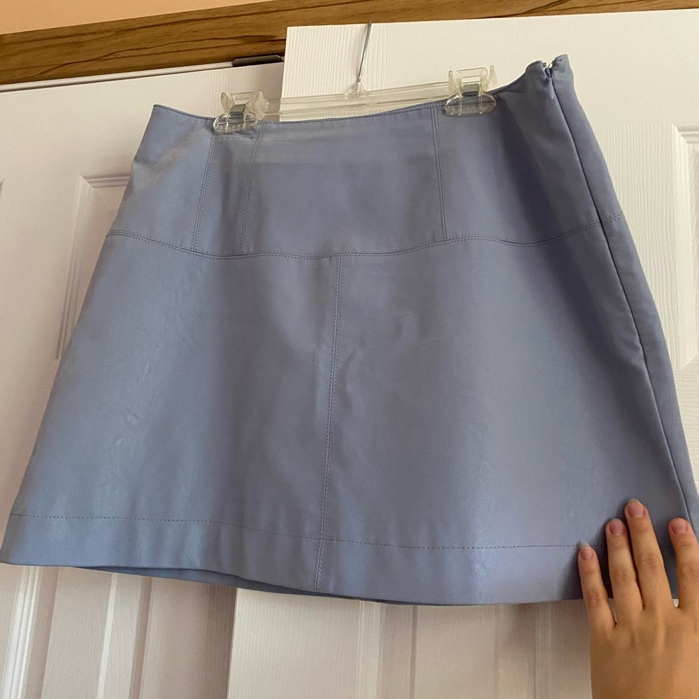 Free People Light Blue Mini Skirt